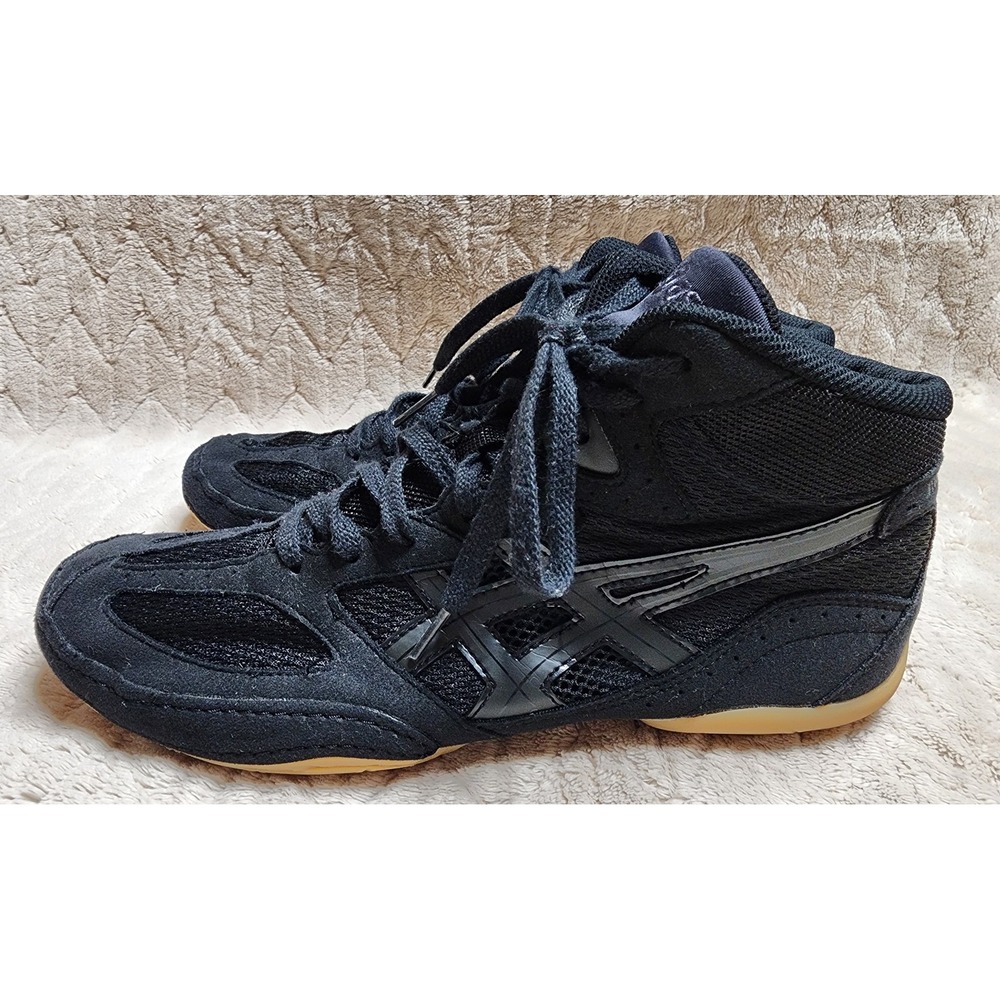 Asics Matflex 4 Wrestling Shoes Black Silver Gum Sole Mens 10.5